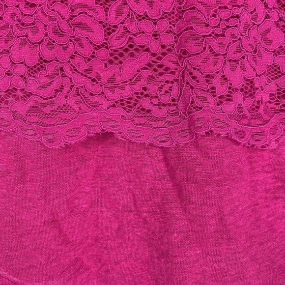 Maison Jules Linen Lace Front Layered Casual Top - Picture 3 of 3